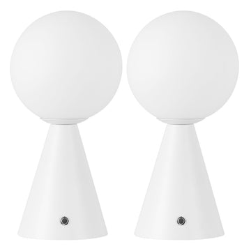 Macie 11.75" Modern Minimalist Globe Rechargeable/Cordless Dimmable Integrated LED Table Lamp with Touch Sensor